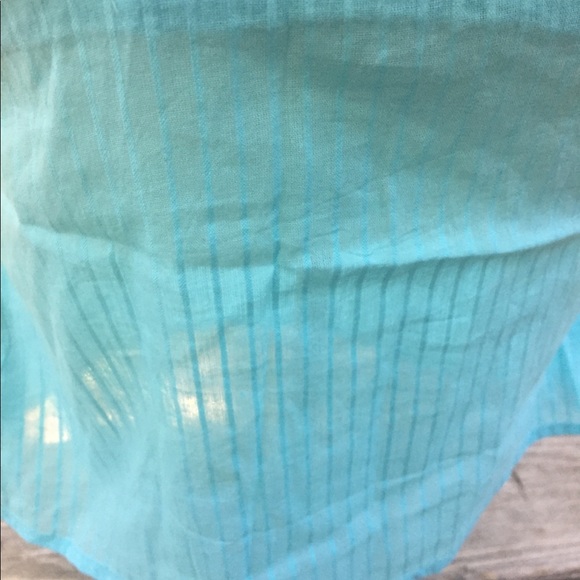 Raviva summer time cotton teal blue , scalloped lace trim camisole - Picture 7 of 12